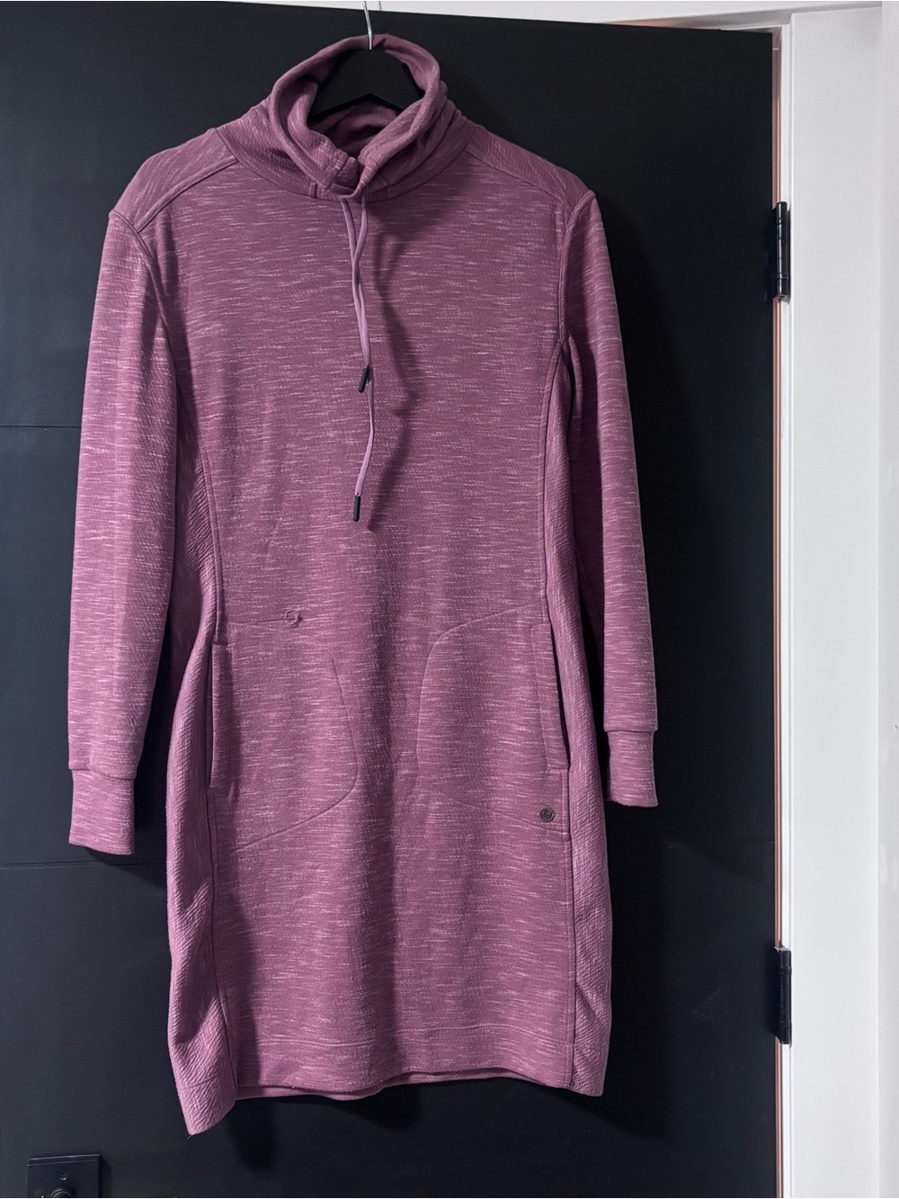 Prana Mauve Pink Cowl Neck Sweatshirt Dress